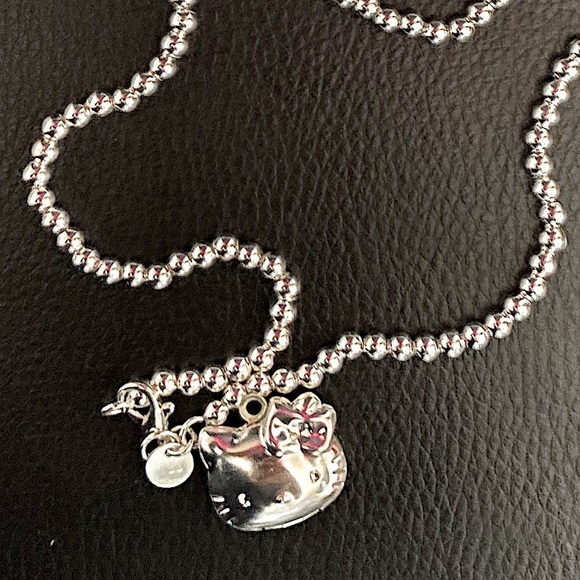 Hello Kitty Sterling Silver Beaded Necklace - Picture 2 of 4